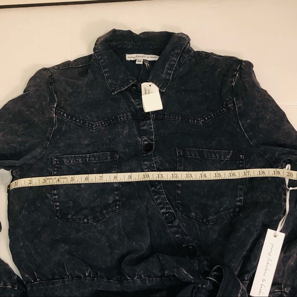 Young Fabulous & Broke Blue Tencel Shirt Dress Long Sleeve Size M - Picture 14 of 14